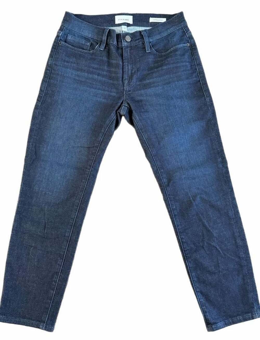 FRAME Le Garçon Crop Dark Wash Denim Jeans Women's Size 25
